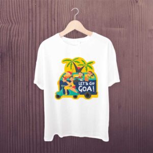 Let’s Go Goa White Tshirt