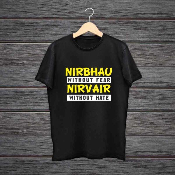 Nirbhau-Without-Fear-Black-Cotton-Tshirt