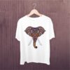White-Polyester-Tshirt-Mandala-Art-Elephant