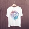 White-Polyester-Tshirt-Mandala-Elephant-Art