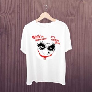 White Polyester Tshirt Why So Serious Joker