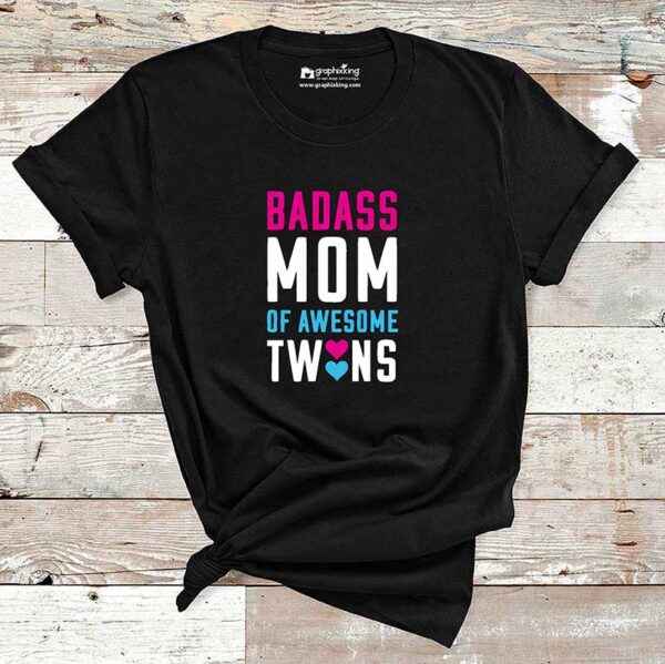 Badass-Mom-Of-Awesome-Twins-Maternity-T-Shirt