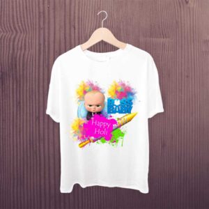 Boss Baby Happy Holi Kids Tshirt