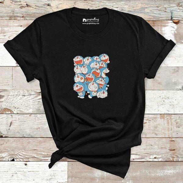 Doraemon-Group-Cotton-Printed-Cotton-Tshirt