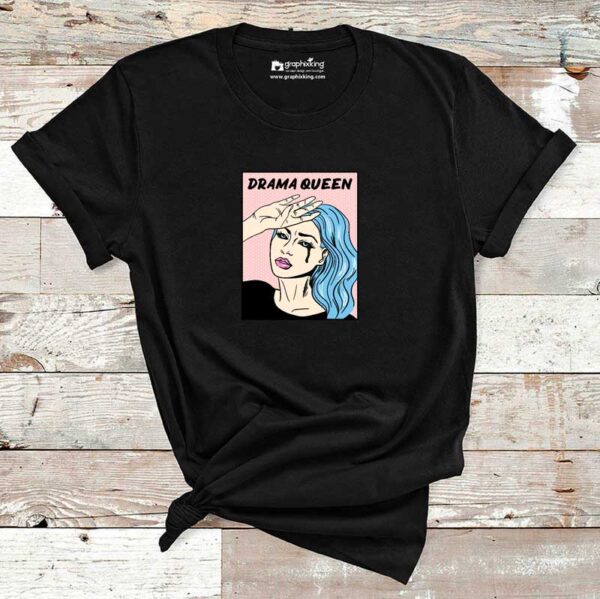 Drama-Queen-Girl-Printed-Cotton-Tshirt