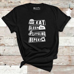 Eat Sleep Cycling Repeat Cotton Tshirt