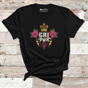 Girl Power With Crown Cotton Tshirt