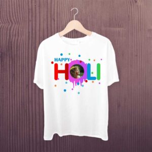 Happy Holi Customized Photo Printed Tshirt