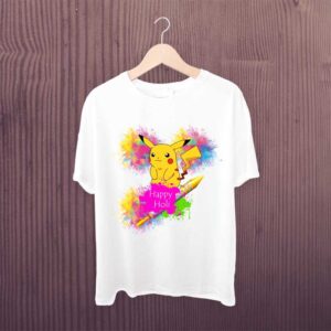 Pikachu Happy Holi Kids Tshirt