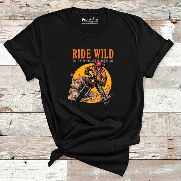 Ride-Wild-Biker-Cotton-Tshirt