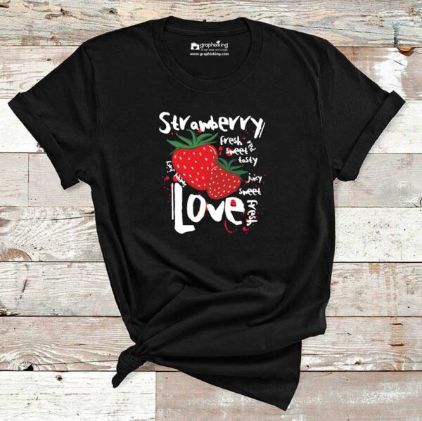 Strawberry-Love-Printed-Cotton-Tshirt