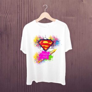 Superman Happy Holi Kids Tshirt