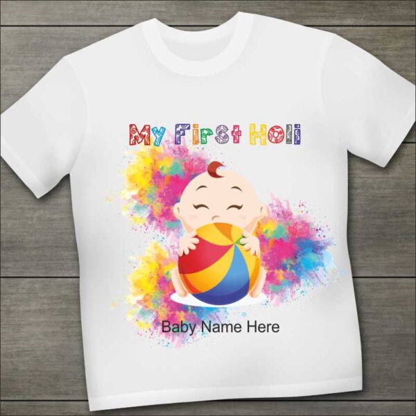 My-First-Holi-Baby-Playing-Ball-Tshirt