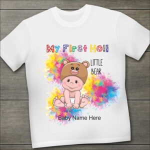 My First Holi Little Bear Baby Tshirt