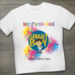 My First Holi Smart Boy Tshirt