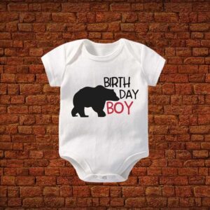 Bear Birthday Boy Baby Romper