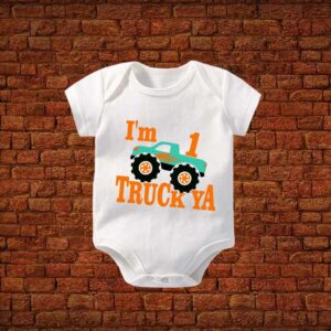 Birthday 1st Truckya Baby Romper