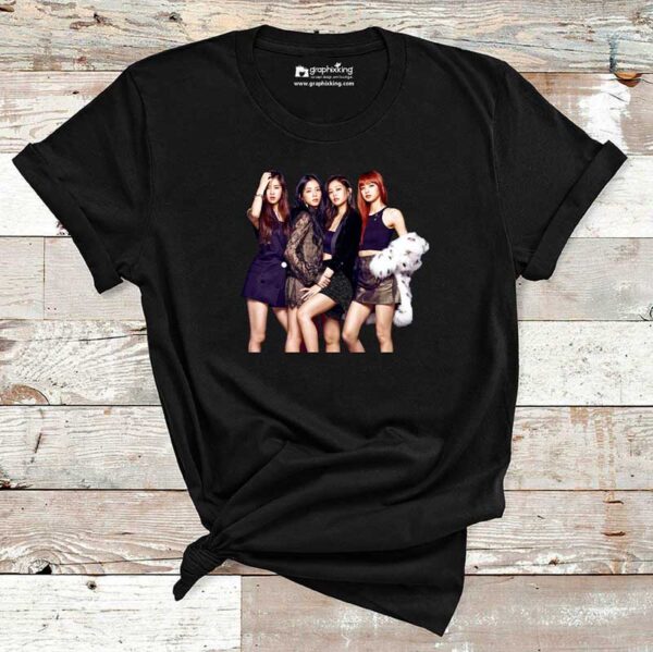 Black-Pink-attractive-Cotton-Tshirt