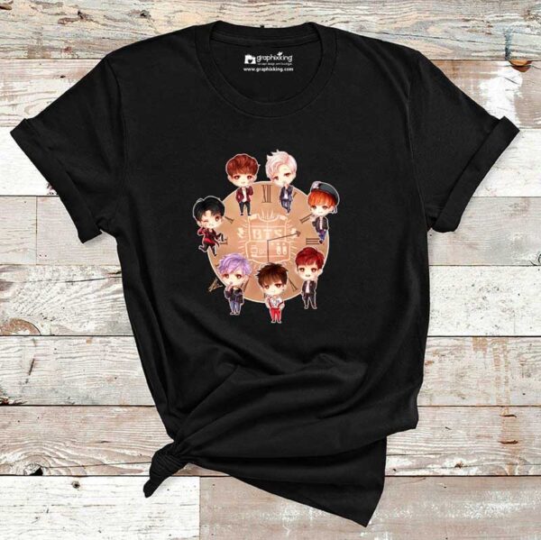 Clock-dancing-Bts-group-Cotton-Tshirt