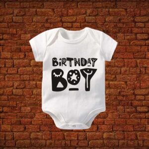 First Birthday Boy Baby Romper
