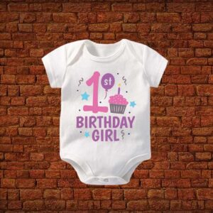 Girl 1st Birthday Baby Romper