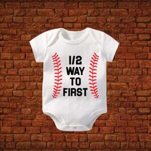 Half Way To First Baby Romper