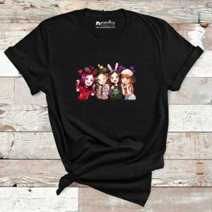 Sweety Black Pink Cotton Tshirt