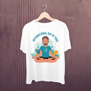 Yoga Day Tshirt For Man