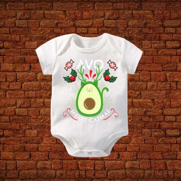 Avo-merry-catmas-Baby-Romper