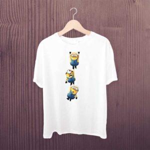 Cute Tall and Cartoon Minions Chain T-Shirt