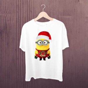 Jingle Bell Minion White T-shirts