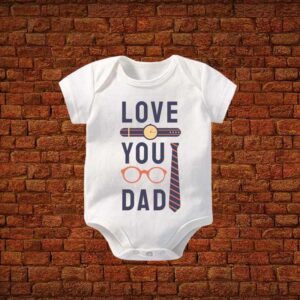 Love You Dad Father Day Baby Romper