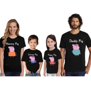Mummy Daddy George Peppa Pig Family Tshirt