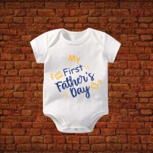 My First Fathers Day Baby Romper