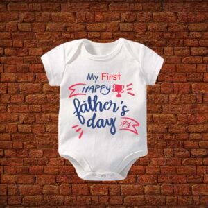 My Happy First Fathers Day Baby Romper