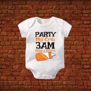 Party My Crib 3am Bring A Bottle Baby Romper