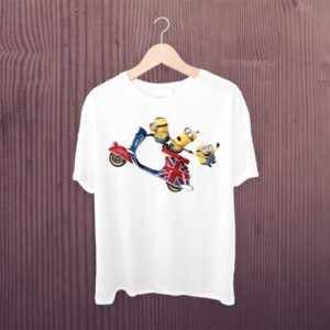 Three Minions Riding Motor Scooter T-Shirt