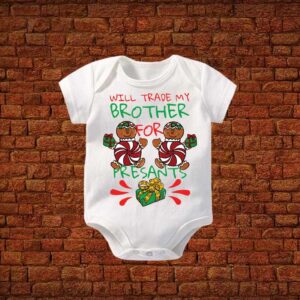 Will Trade My Brother For Present Baby Romper