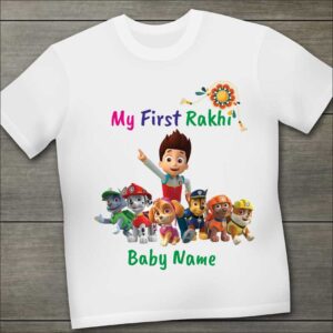 First Rakhi Paw Patrol Tshirt With Name