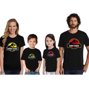 Mommy Brother Sister And Daddy Dino Saurus Family Tshirt