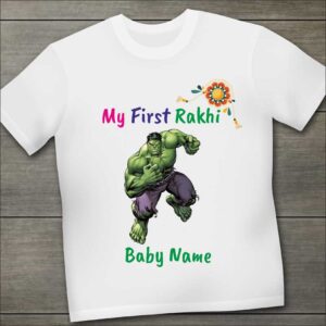 My First Rakhi Hulk Tshirt With Name