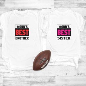 Words Best Brother and Sister Rakhi Tshirt