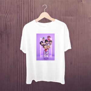 BTS Tiny Tan Members White Tshirt