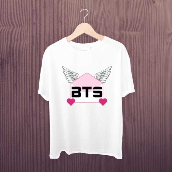 Bts-Pink-Army-Wings-White-Tshirt