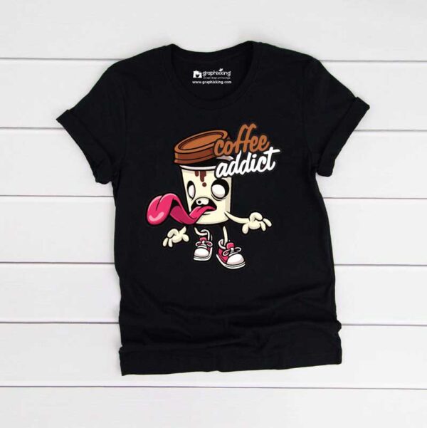 Coffee-Addict-Kids-Black-Tshirt