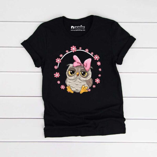 Graphixking-Baby-Owl-Kids-Black-Tshirt