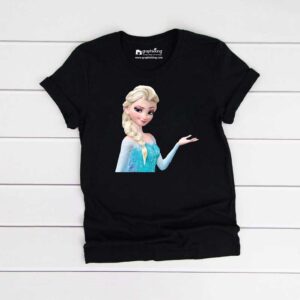 Graphixking Elsa Kids Black Tshirt