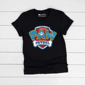 Graphixking Paw Patrol Logo Kids Black Tshirt