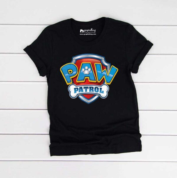 Graphixking-Paw-Patrol-Logo-Kids-Black-Tshirt