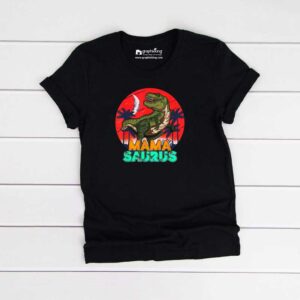Kids Angry Mamasaurus Black Tshirt